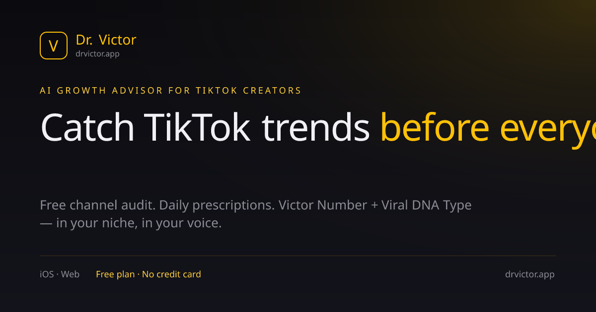 Dr. Victor — AI Growth Advisor for TikTok Creators — Dr. Victor